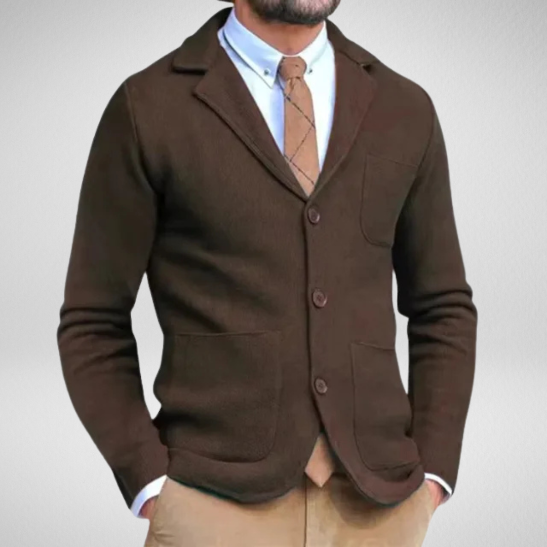 Stylowy Męski Kardigan w Formie Marynarki – Elegancja i Komfort na Co Dzień
