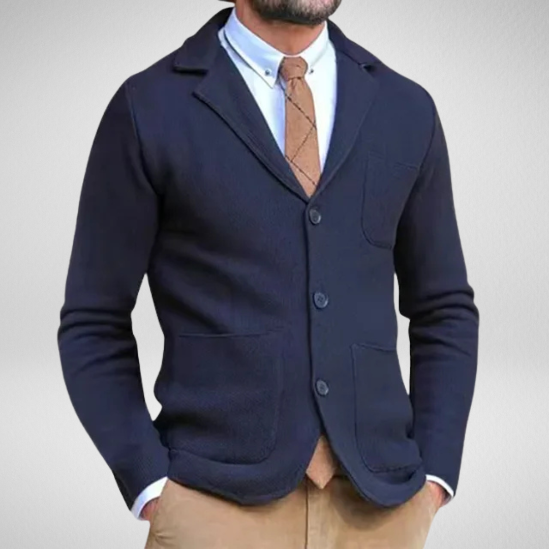 Stylowy Męski Kardigan w Formie Marynarki – Elegancja i Komfort na Co Dzień