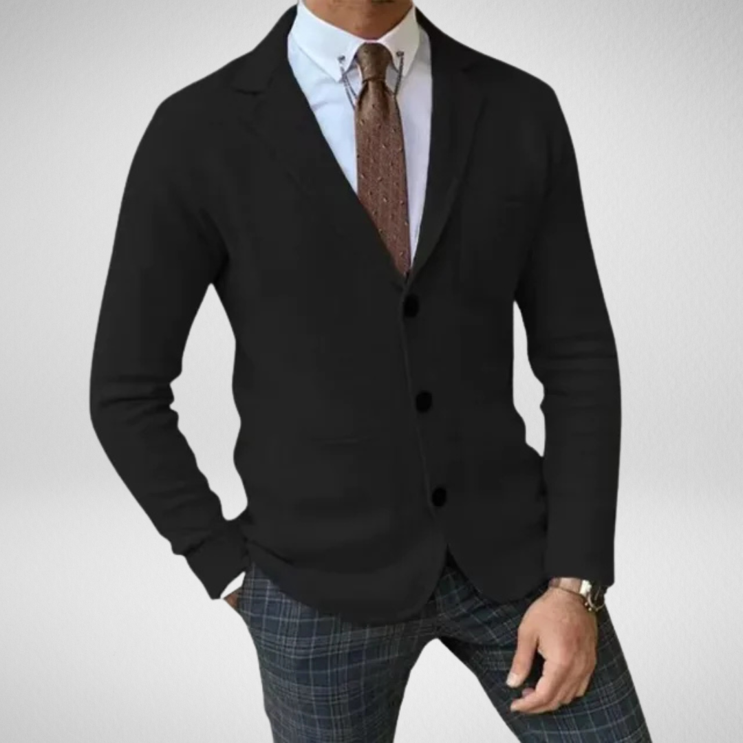 Stylowy Męski Kardigan w Formie Marynarki – Elegancja i Komfort na Co Dzień