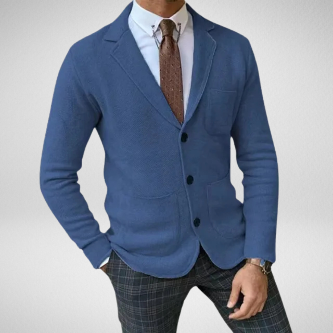 Stylowy Męski Kardigan w Formie Marynarki – Elegancja i Komfort na Co Dzień