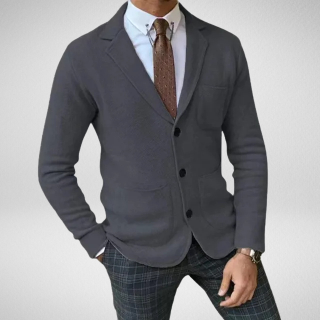 Stylowy Męski Kardigan w Formie Marynarki – Elegancja i Komfort na Co Dzień