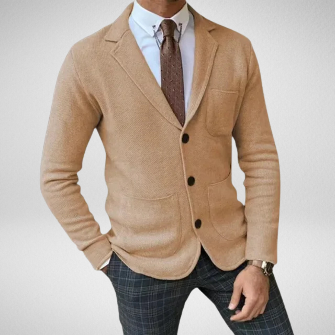 Stylowy Męski Kardigan w Formie Marynarki – Elegancja i Komfort na Co Dzień