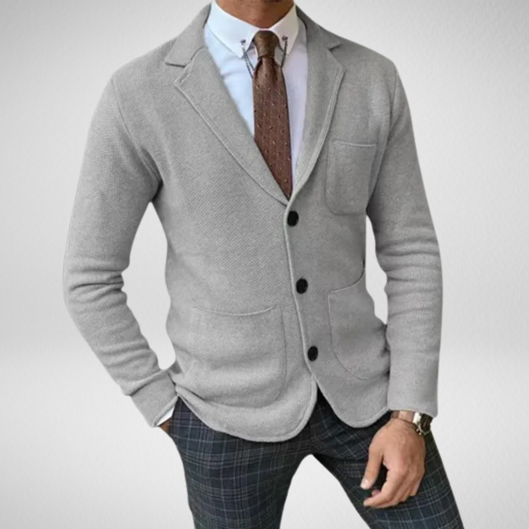 Stylowy Męski Kardigan w Formie Marynarki – Elegancja i Komfort na Co Dzień