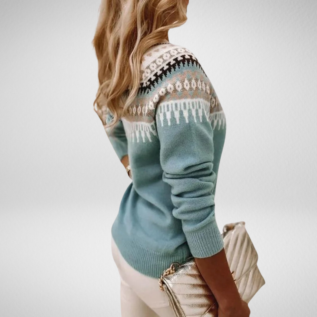 Damski zimowy sweter dzianinowy – miękki, ciepły i stylowy