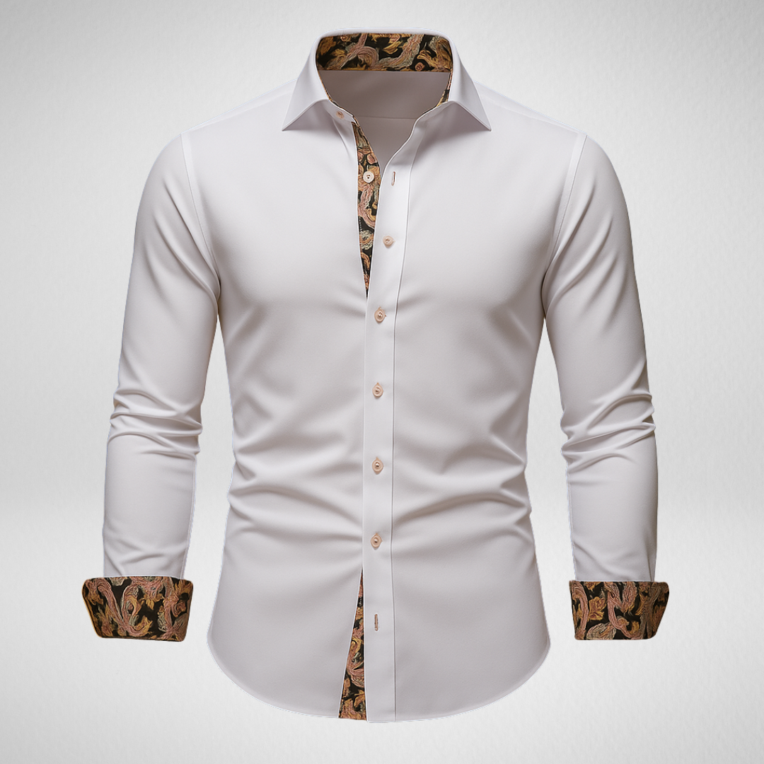 Nowoczesna klasyczna koszula męska z długim rękawem