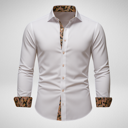 Nowoczesna klasyczna koszula męska z długim rękawem