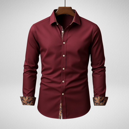 Nowoczesna klasyczna koszula męska z długim rękawem