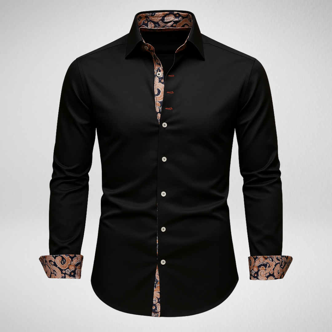 Nowoczesna klasyczna koszula męska z długim rękawem