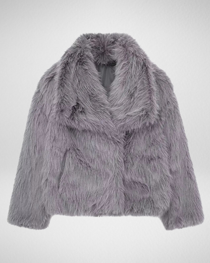 Stylowy Sztuczny Futrzany Płaszcz – Luksus i Elegancja