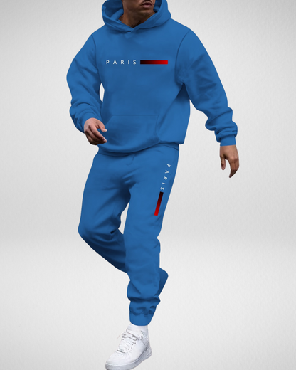 Męski dres – bluza z kapturem i spodnie – codzienny komfort