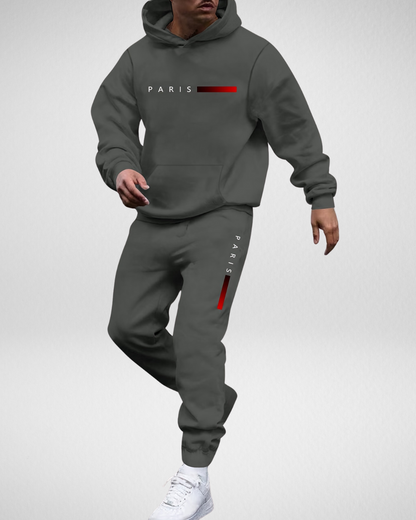 Męski dres – bluza z kapturem i spodnie – codzienny komfort