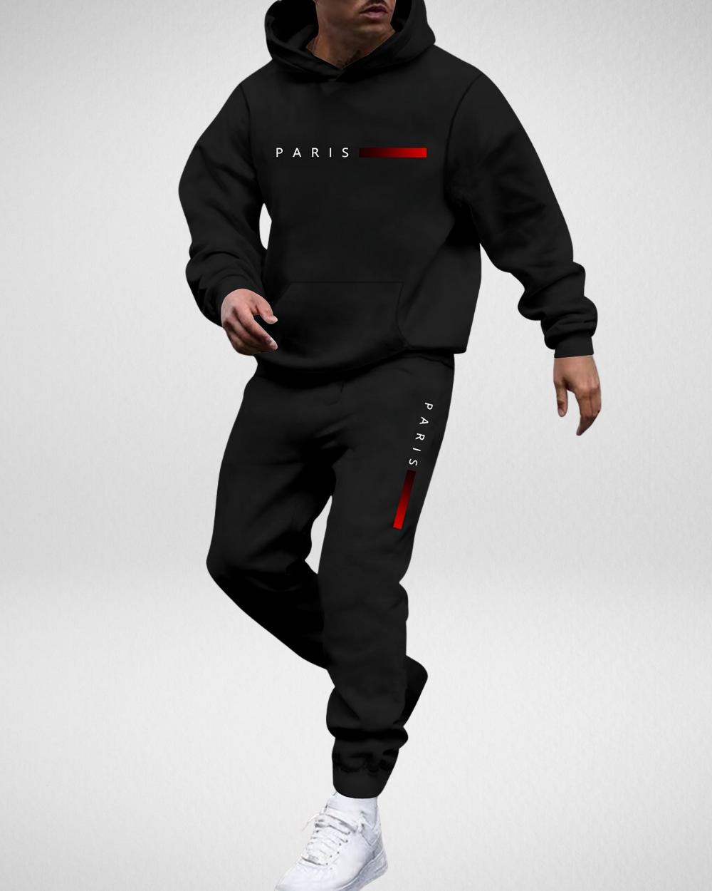 Męski dres – bluza z kapturem i spodnie – codzienny komfort