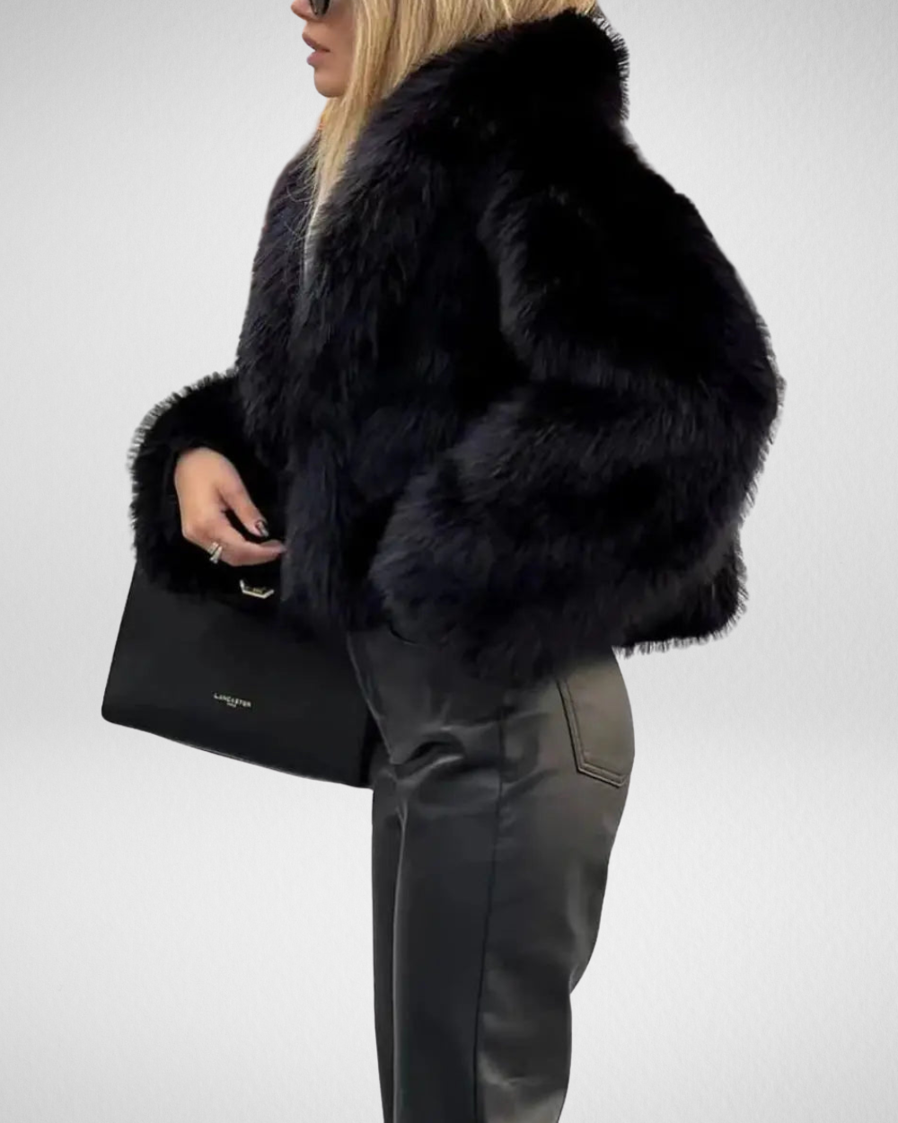 Stylowy Sztuczny Futrzany Płaszcz – Luksus i Elegancja