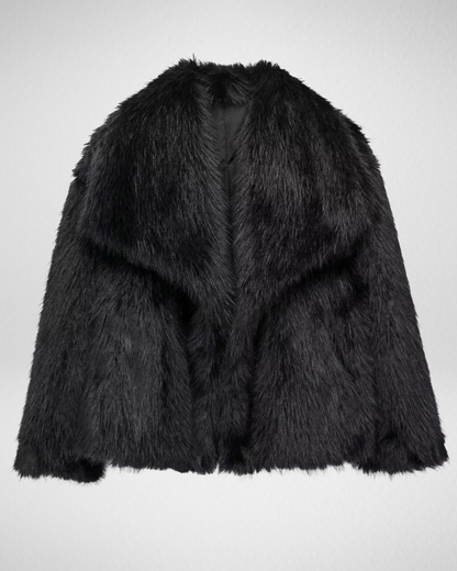 Stylowy Sztuczny Futrzany Płaszcz – Luksus i Elegancja