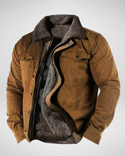 Męska kurtka zimowa z podszewką z polaru – Klasyczna wytrzymałość i styl