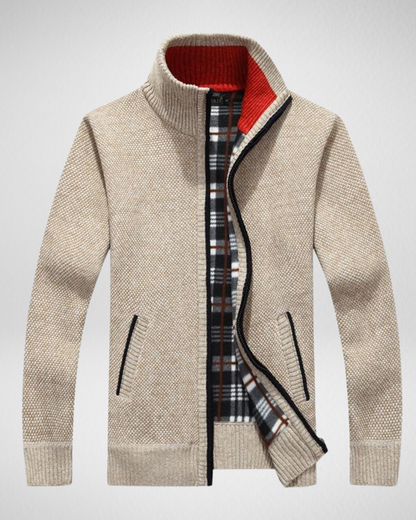 Męski sweter zimowy z podszewką – Ciepło i ochrona przed wiatrem