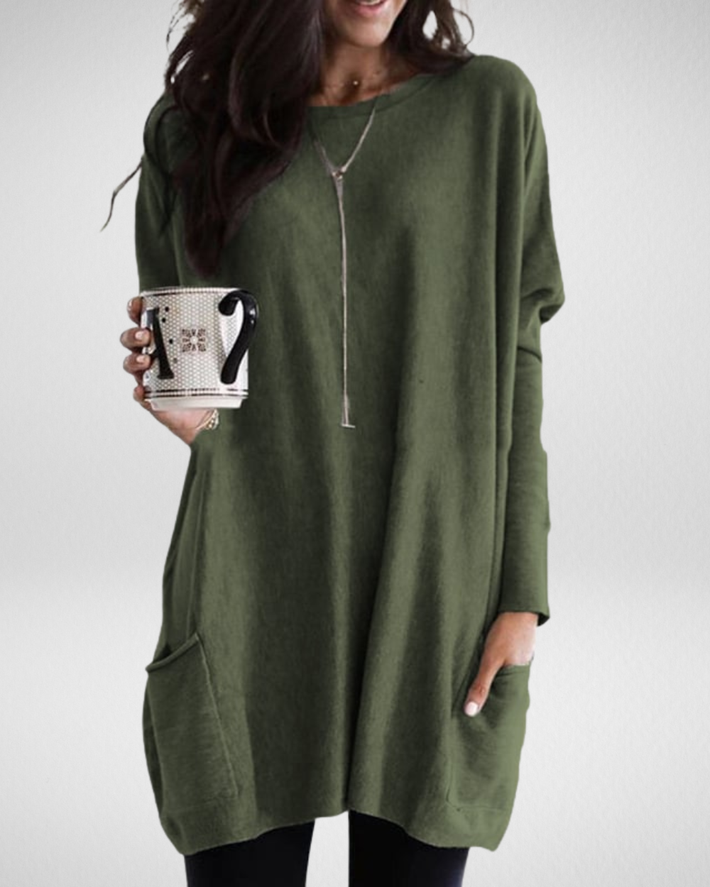 Długi sweter damski Sabina – styl i wygoda w jednym