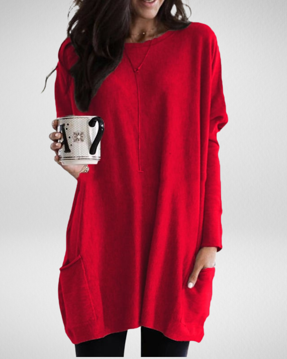 Długi sweter damski Sabina – styl i wygoda w jednym