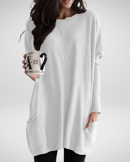 Długi sweter damski Sabina – styl i wygoda w jednym