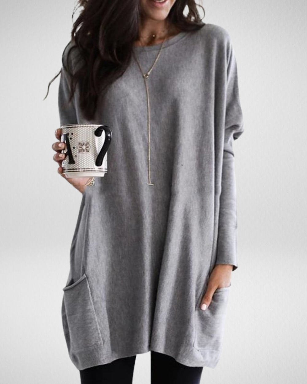 Długi sweter damski Sabina – styl i wygoda w jednym