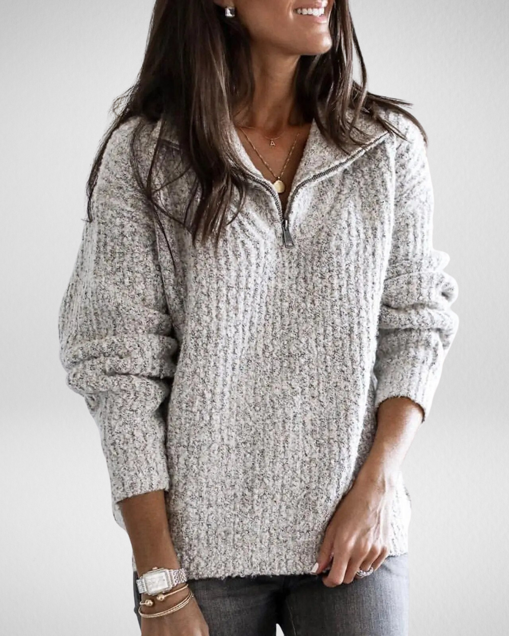 Damski sweter z zamkiem – wygoda i styl w jednym