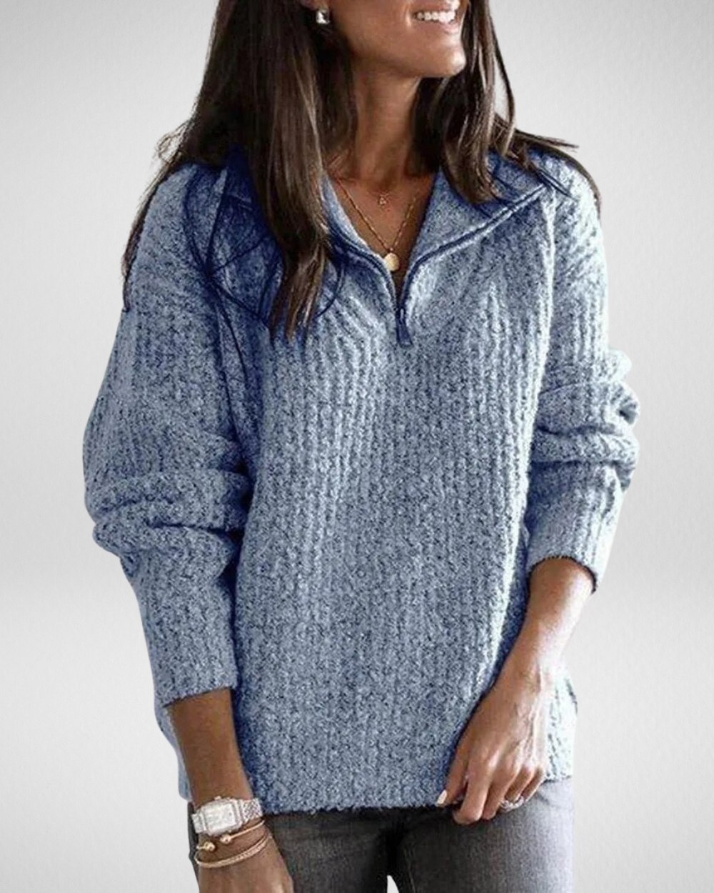 Damski sweter z zamkiem – wygoda i styl w jednym