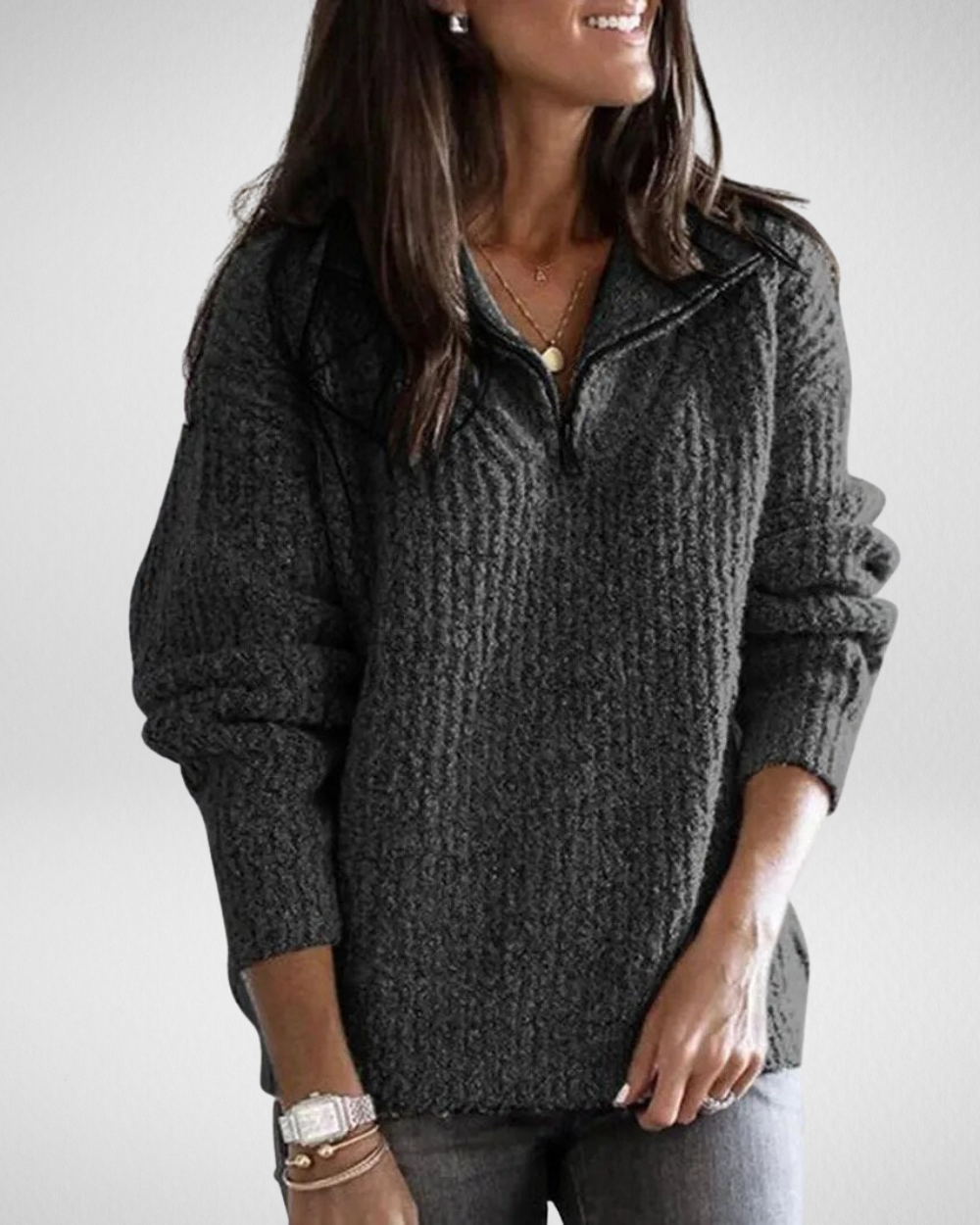 Damski sweter z zamkiem – wygoda i styl w jednym