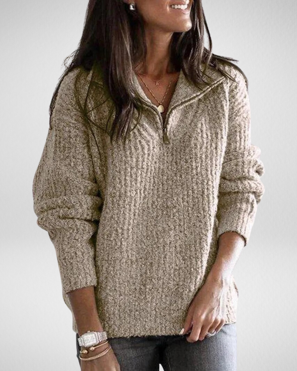 Damski sweter z zamkiem – wygoda i styl w jednym