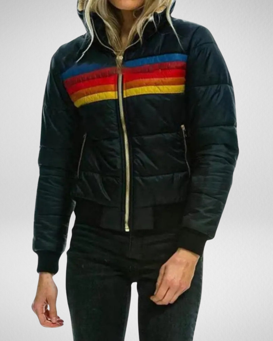 Damska zimowa kurtka puchowa – kolorowy styl i ciepło na chłodne dni
