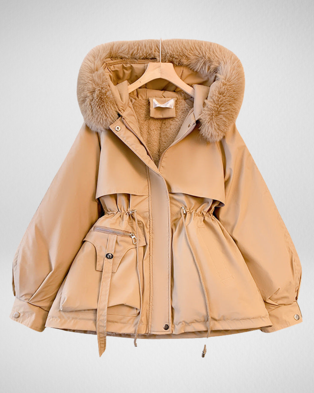 Damska kurtka puchowa z odpinanym kołnierzem