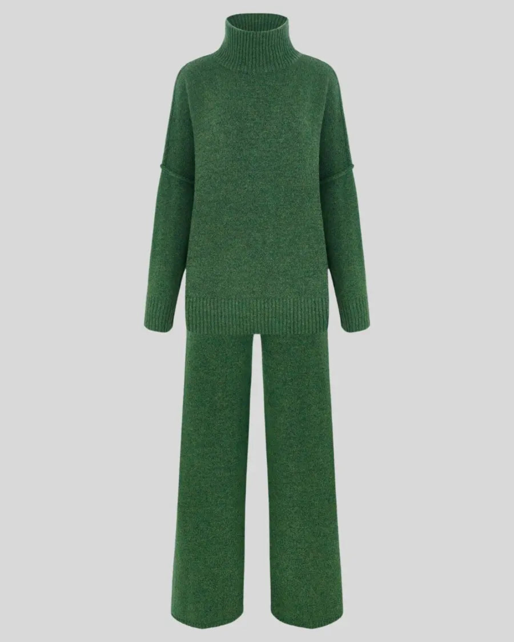 Dzianinowy komplet damski – miękki, stylowy i wygodny