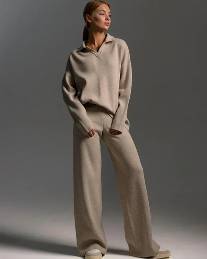 Dzianinowy komplet damski – elegancja i komfort na co dzień