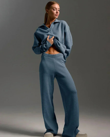 Dzianinowy komplet damski – elegancja i komfort na co dzień