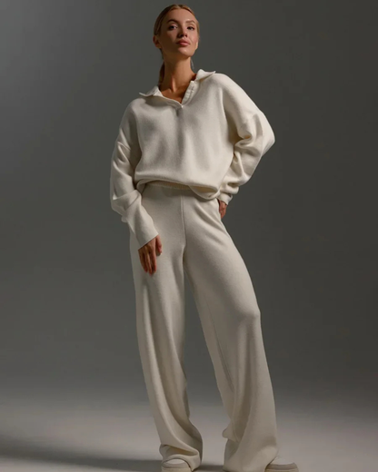 Dzianinowy komplet damski – elegancja i komfort na co dzień