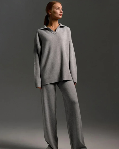 Dzianinowy komplet damski – elegancja i komfort na co dzień