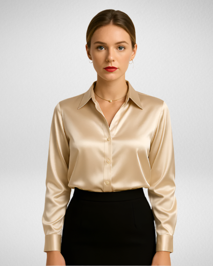 Damska satynowa koszula – elegancja i wygoda w każdej stylizacji