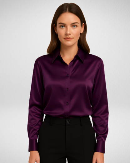 Damska satynowa koszula – elegancja i wygoda w każdej stylizacji