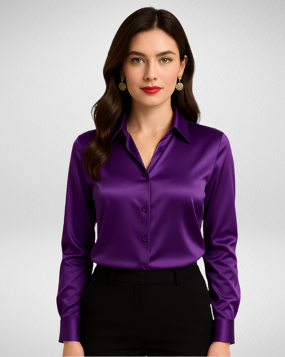 Damska satynowa koszula – elegancja i wygoda w każdej stylizacji