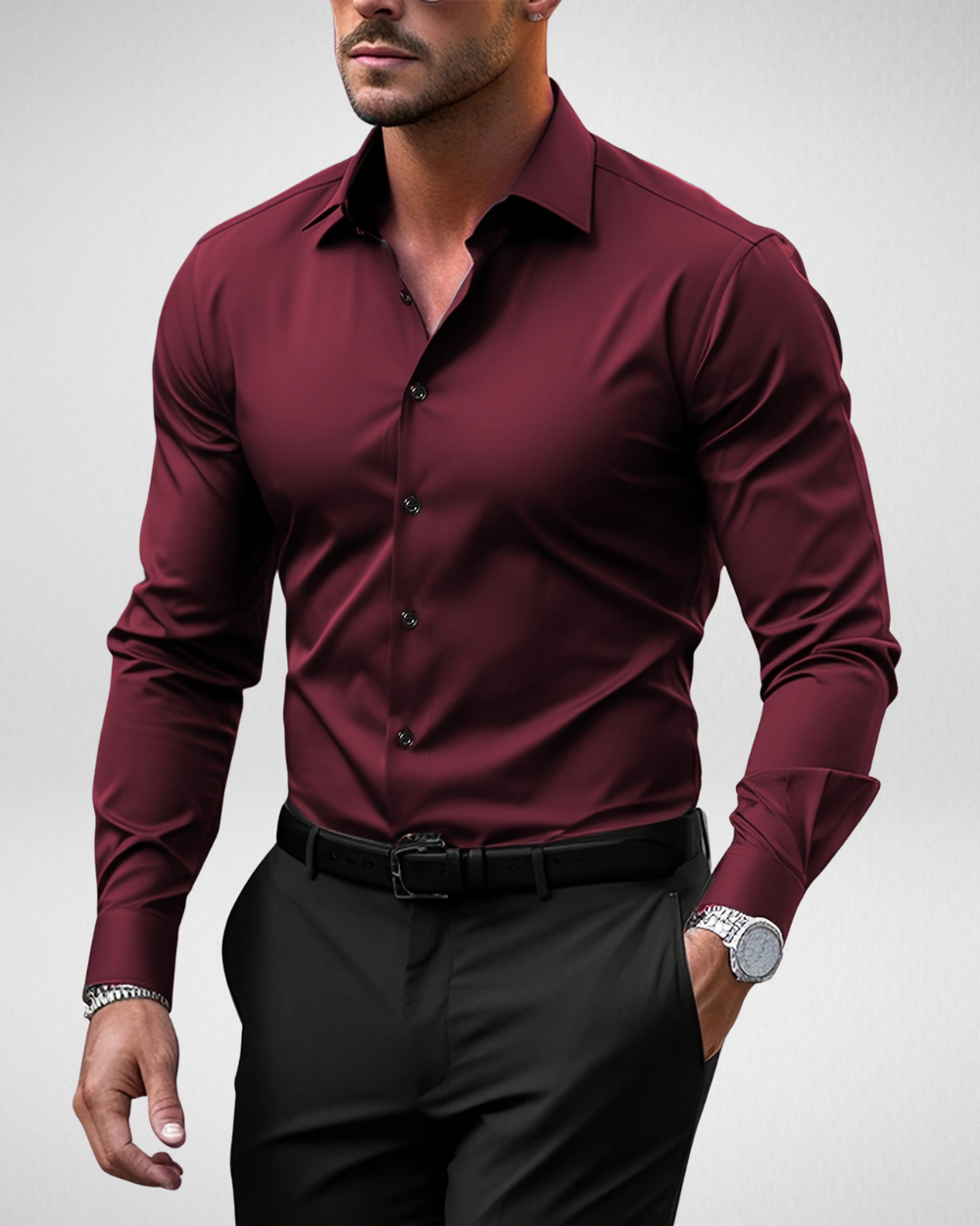 Elegancka męska koszula Slim Fit – prostota i styl w nowoczesnym wydaniu