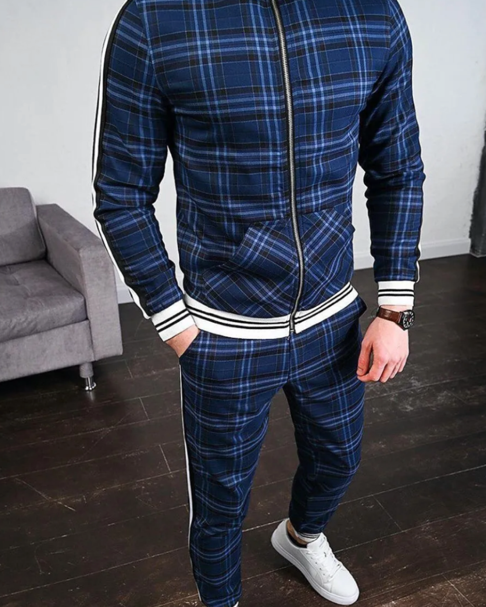 Męski dres w kratę – styl i komfort w jednym zestawie