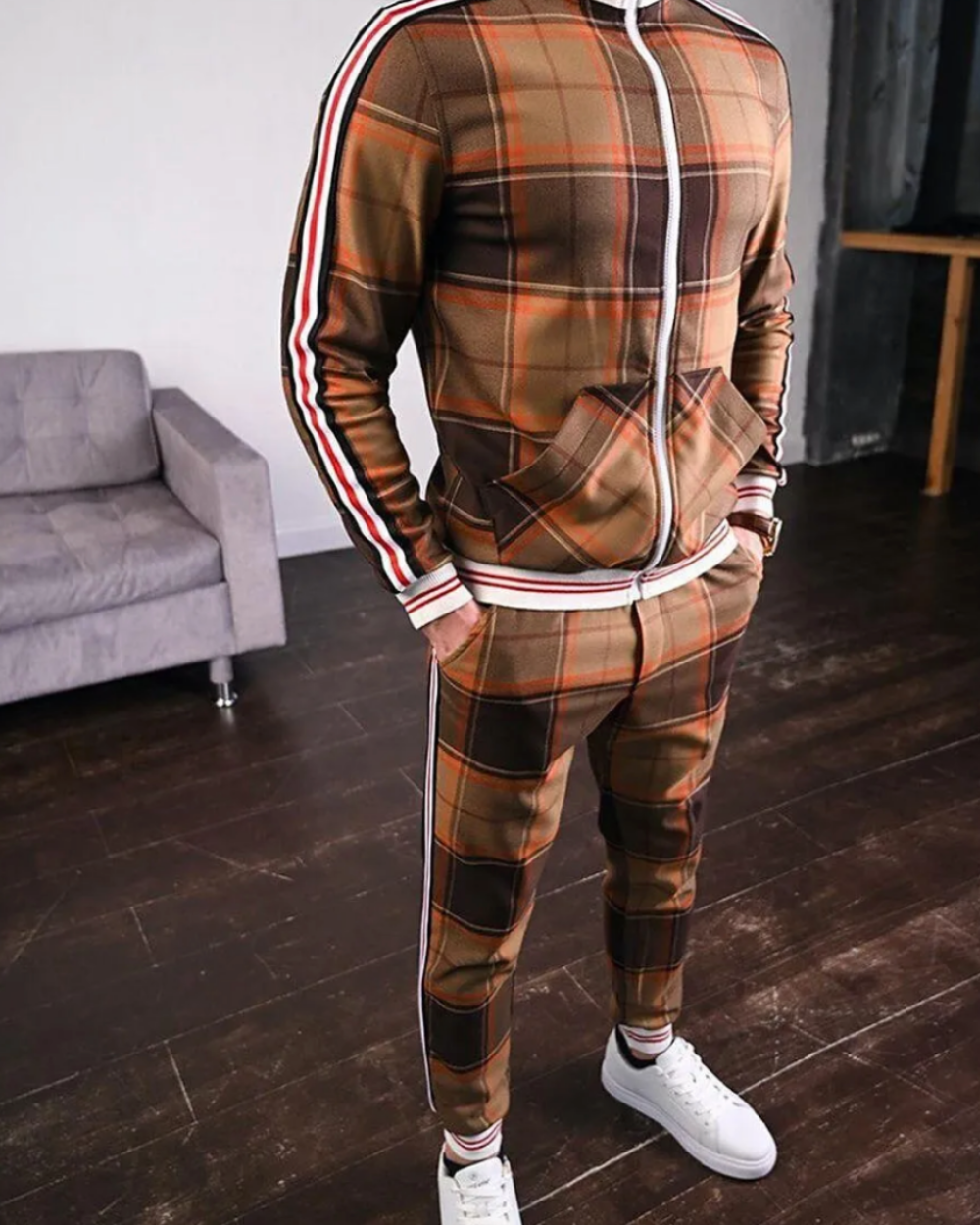 Męski dres w kratę – styl i komfort w jednym zestawie
