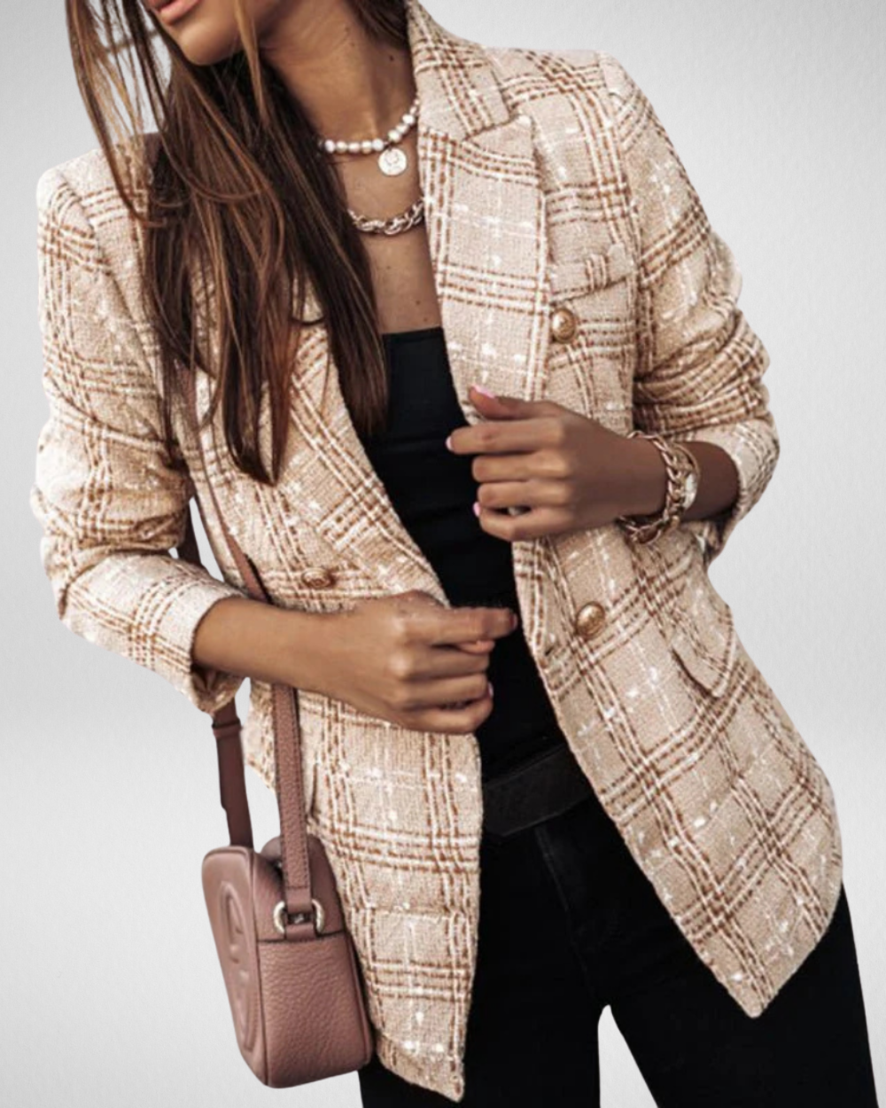 Stylowa Marynarka Damska w Kratę – Elegancja i Klasa w Każdym Detalu