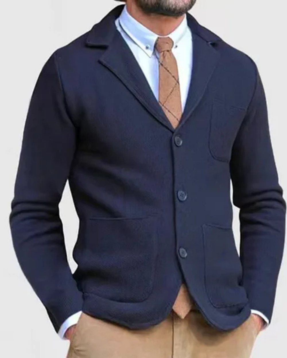 Męska Marynarka Dzianinowa – Elegancja w Nowoczesnym Stylu