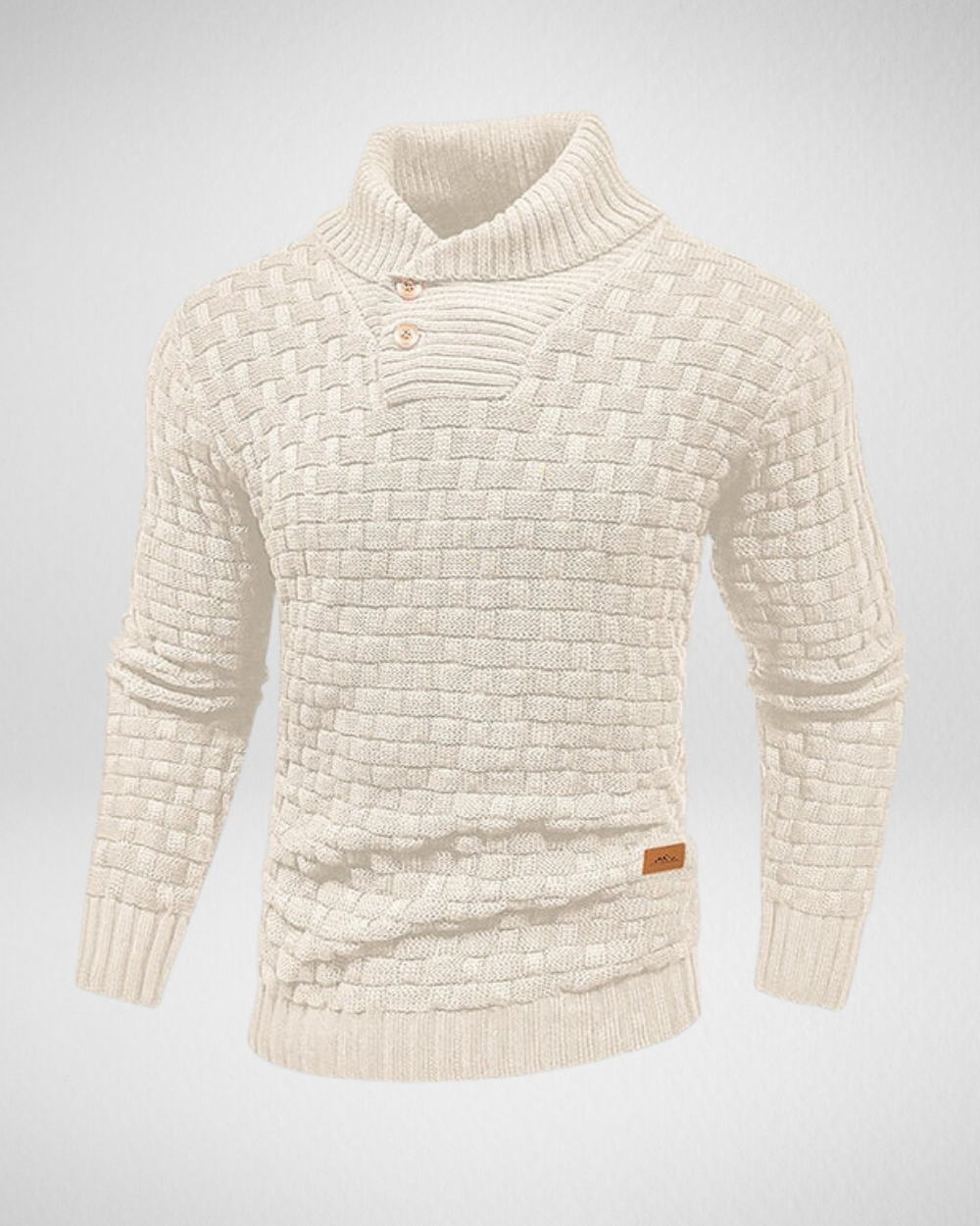 Męski Sweter z Kołnierzem i Guzikami – Styl i Ciepło na Zimę