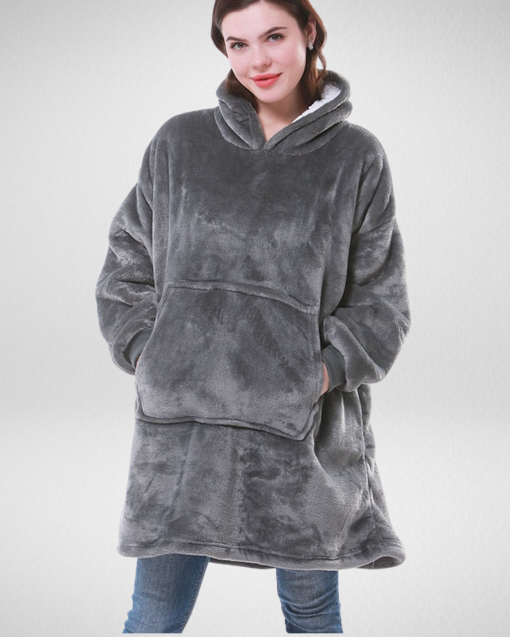 Koc sweterkowy z kapturem – maksymalna miękkość i ciepło