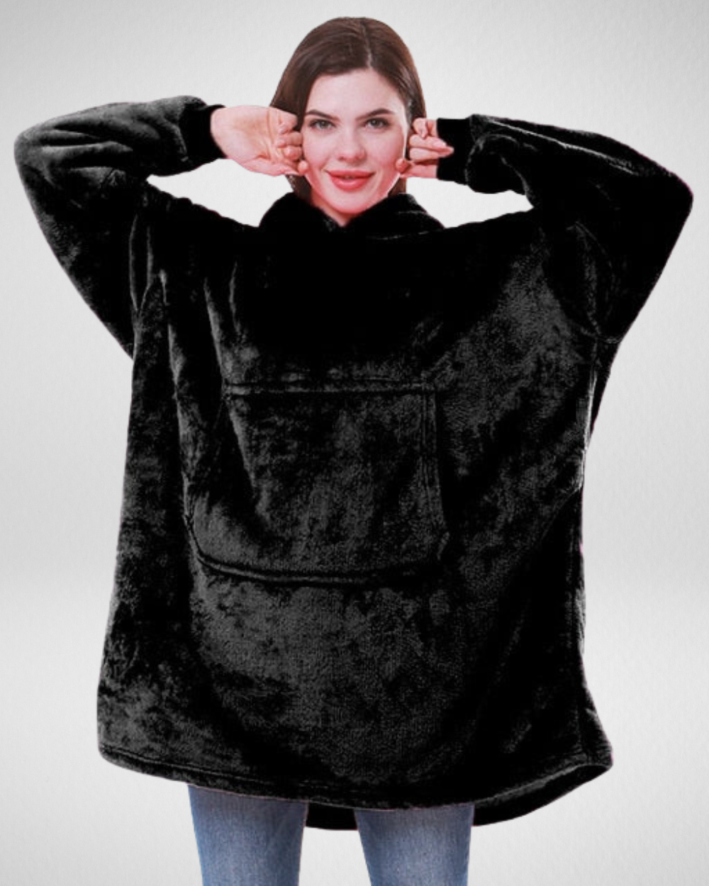 Koc sweterkowy z kapturem – maksymalna miękkość i ciepło