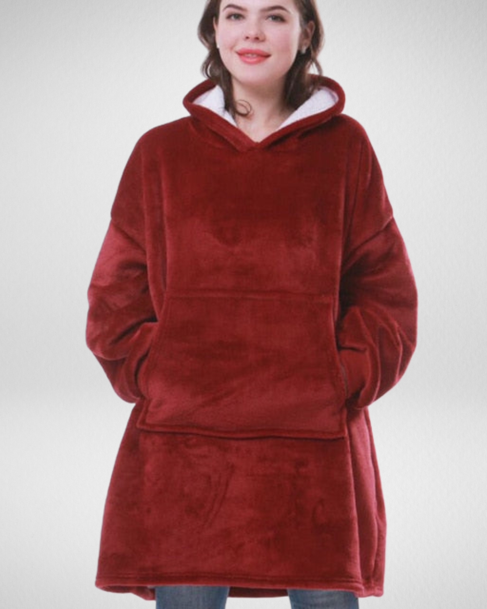 Koc sweterkowy z kapturem – maksymalna miękkość i ciepło