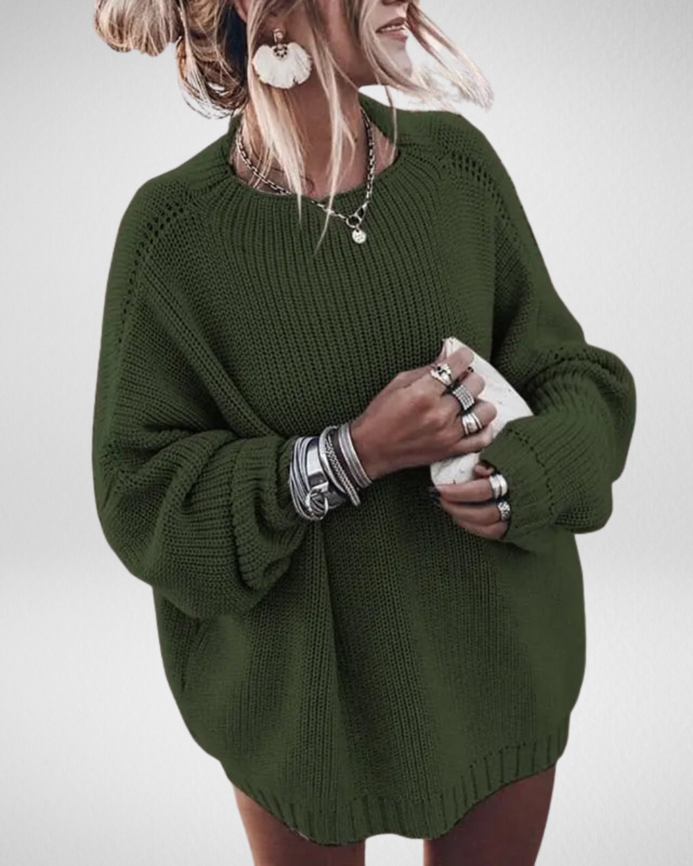 Sweter Oversize Dzianinowy – Komfort i Styl na Co Dzień