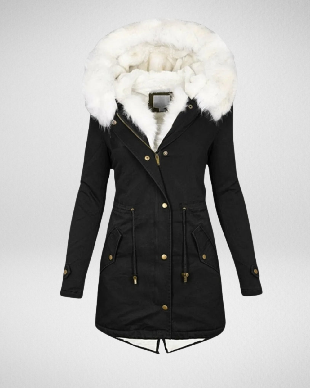 Damska Parka Zimowa z Futrzanym Kapturem – Ciepło i Elegancja