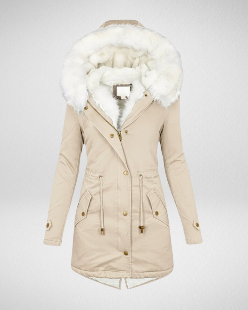 Damska Parka Zimowa z Futrzanym Kapturem – Ciepło i Elegancja